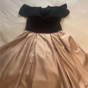 Elegant Black and Champagne Dress